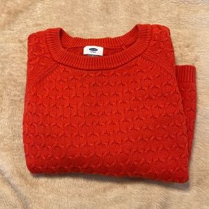 Orange knit sweater